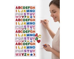 116 letters van EVA-rubber, zelfklevend, glanzend, groot, voor kaartdecoratie en het leren van kinderen (heldere - ShopVlot