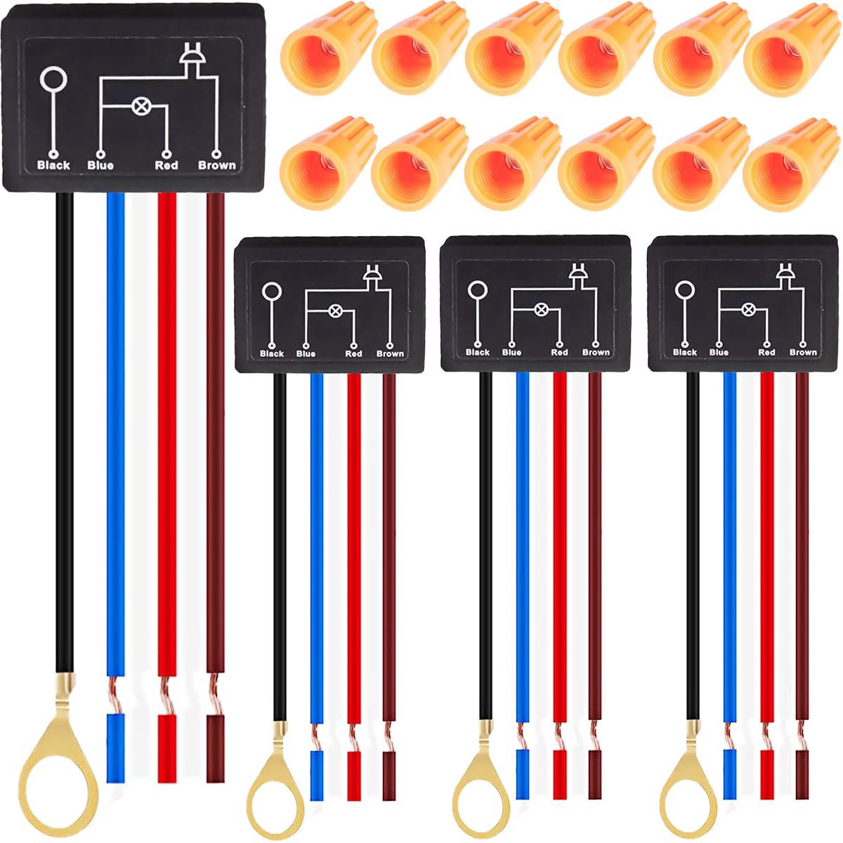 4 Pack 3-Way Touch Dimmer Switch, Light Touch Switch, Dimmer Control Module, 3-Segment Dimming Mode, Desk Lamp - ShopVlot