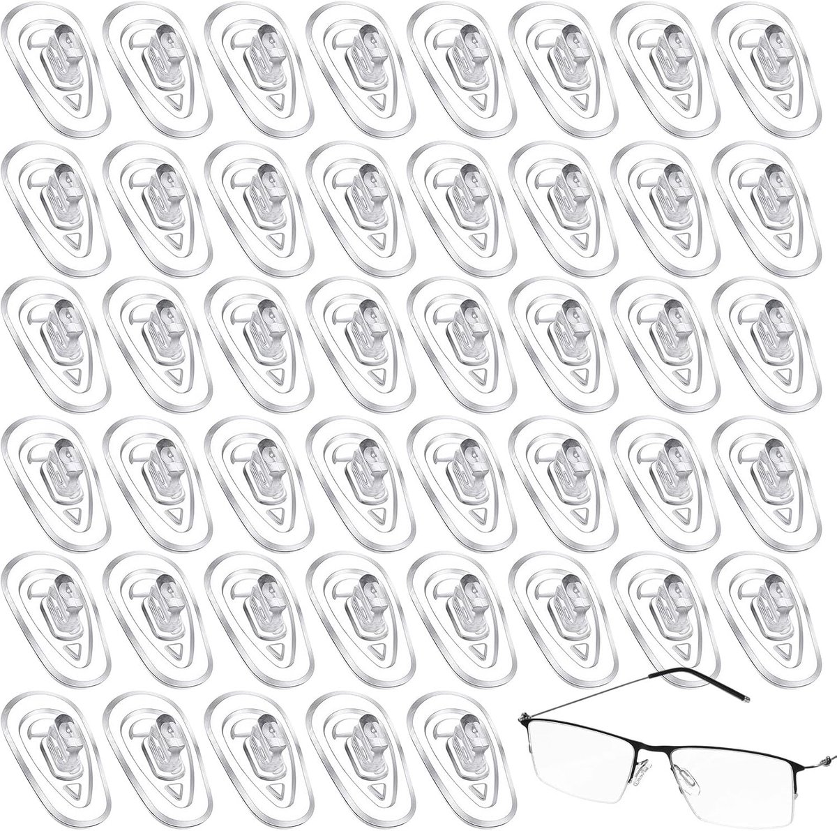 20 Pairs of Glasses Silicone Nose Pads, Glasses Pads, Soft Transparent Nose Pads, Non-Slip Glasses Accessories for - ShopVlot