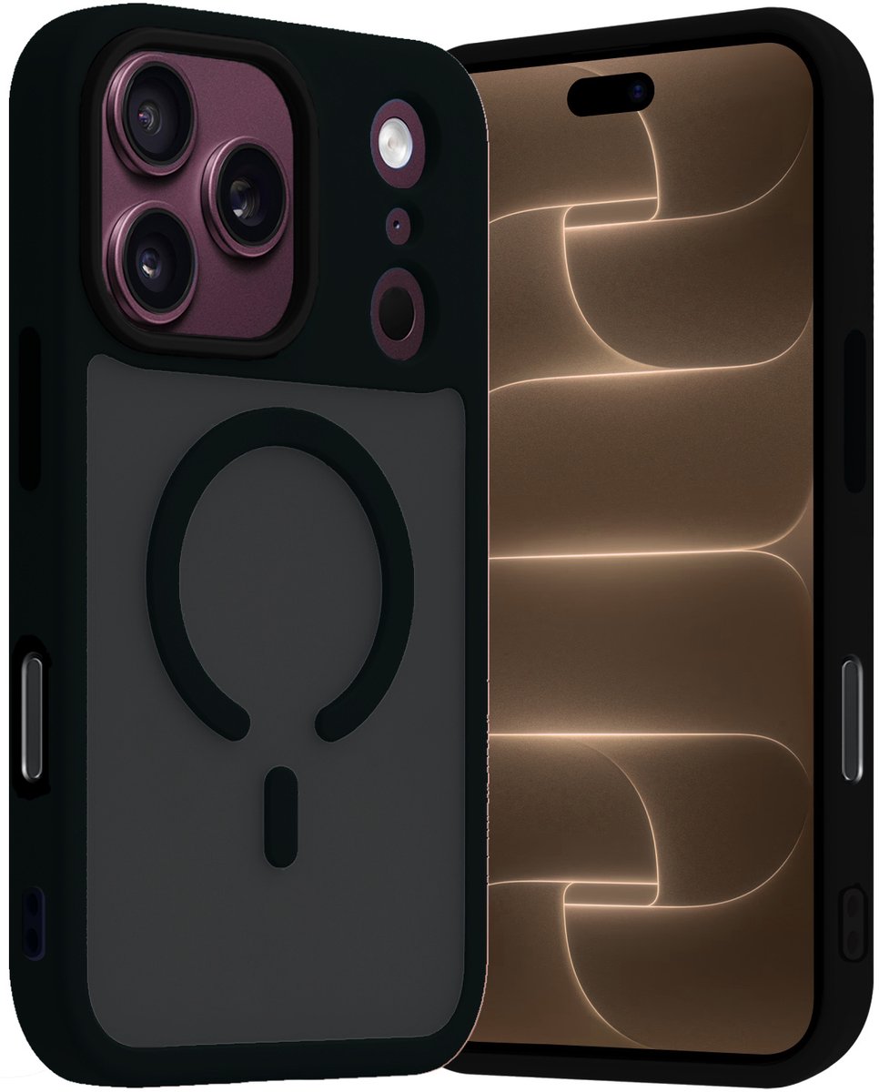 Hoes - Geschikt voor Apple iPhone 18 Pro Max - Magsafe Compatible - Sterk & Shockproof - Back Cover - Shock Proof Case - Telefoon Hoesje Shockproof - Zwart