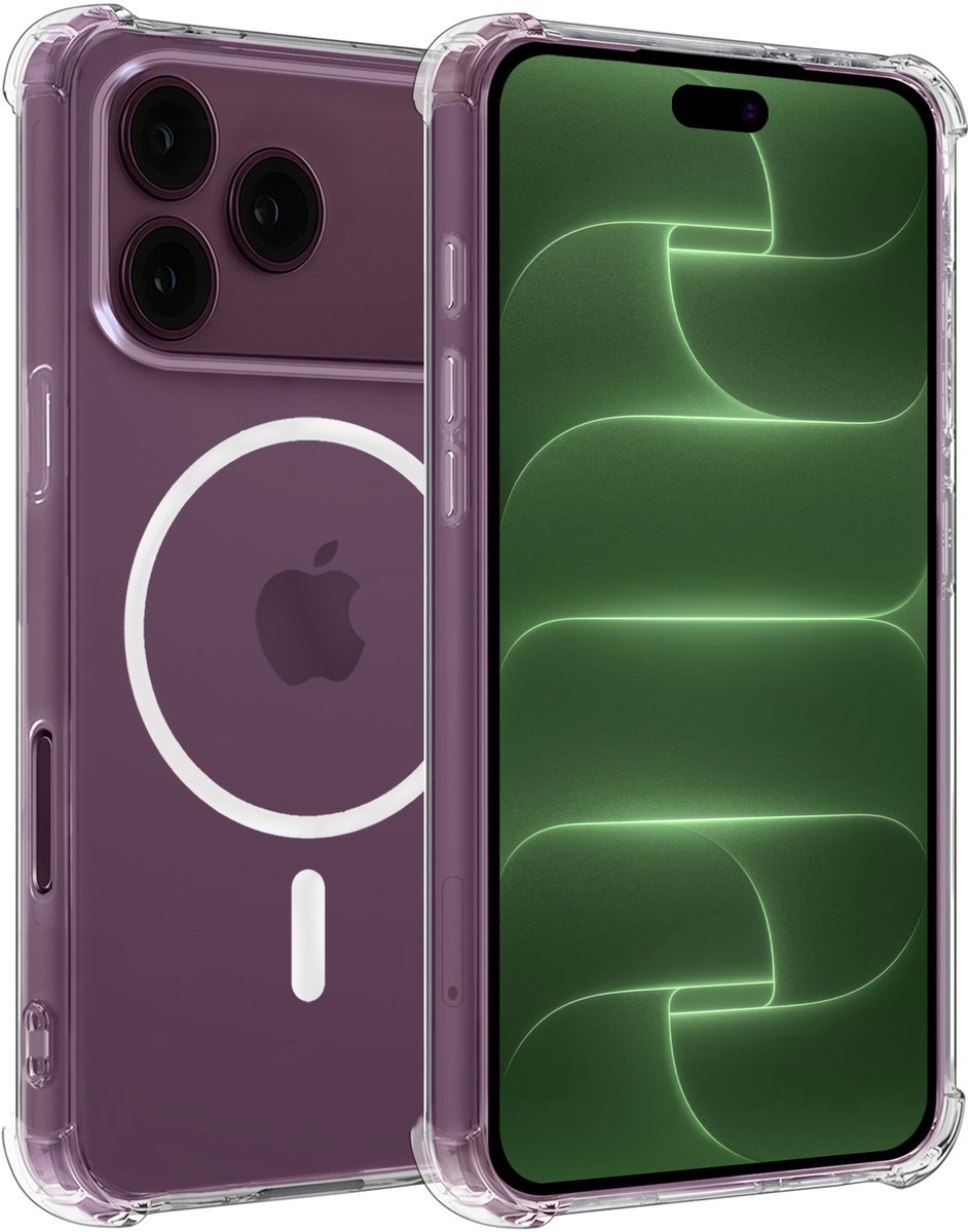 Hoesje Geschikt voor Apple iPhone 18 Pro - Magsafe Compatible - Sterk & Shockproof - Back Cover - Shock Proof Case - Telefoon Hoes Shockproof - Transparant