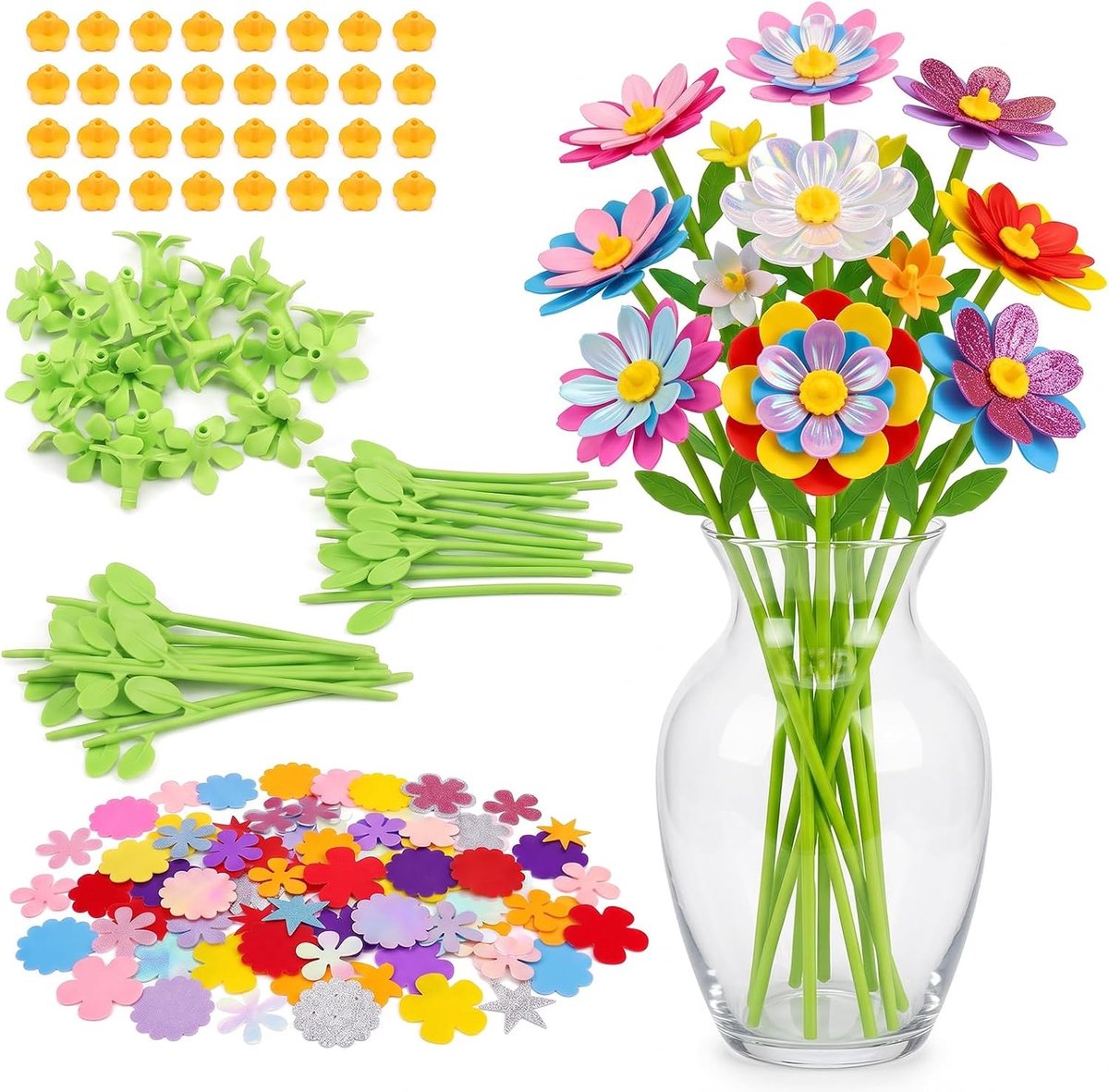 Knutselset voor Kinderen: Maak Zelf een Boeket met Bloemen, Creatieve Activiteiten en DIY Projecten