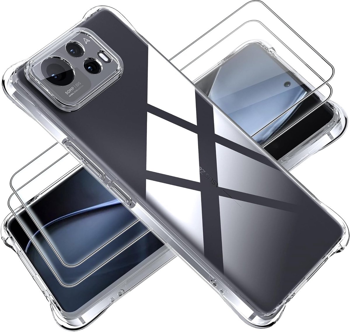 Tieeyivv Case for 12 Ultra Tempered Glass Screen Protector + Camera Lens Protector Transparent TPU Soft Built-in - ShopVlot