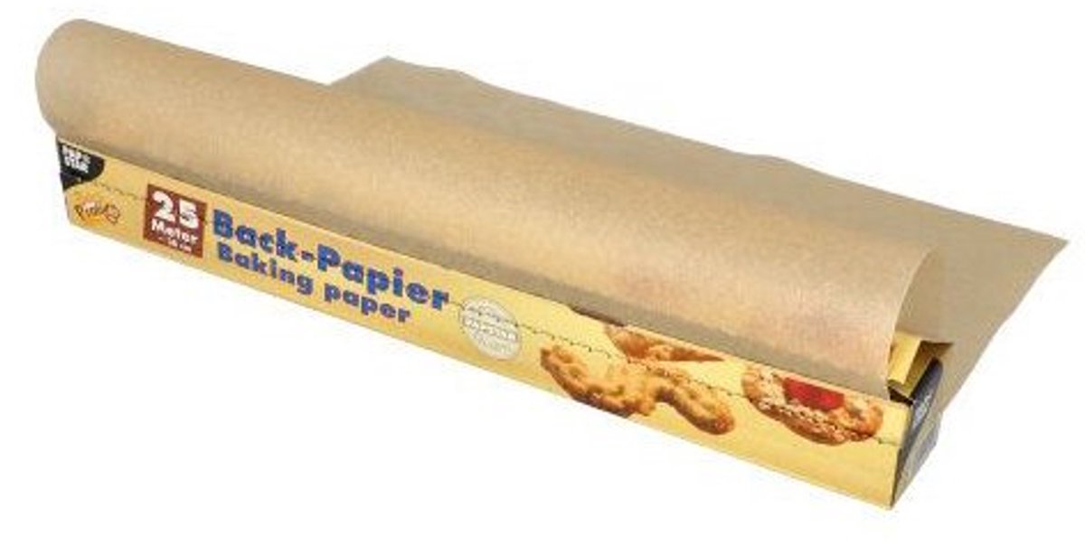 Bakpapier 8 m x 38 cm bruin in dispenser doos