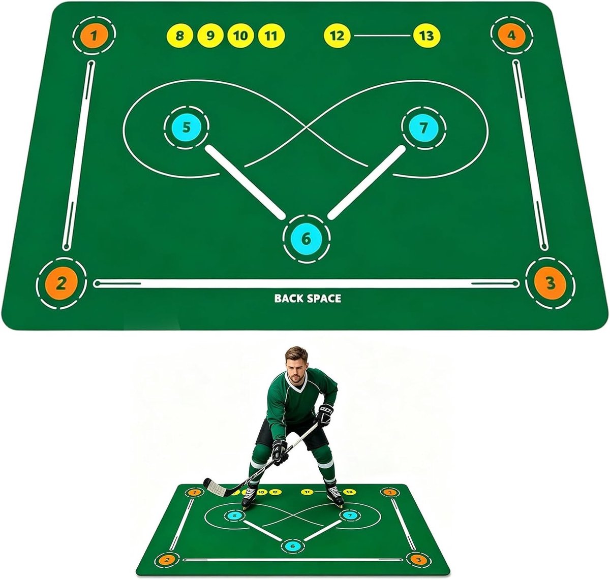 Hockey training mat 150x90 cm - antislip, geluidsarm en ideaal voor trainingen en oefeningen