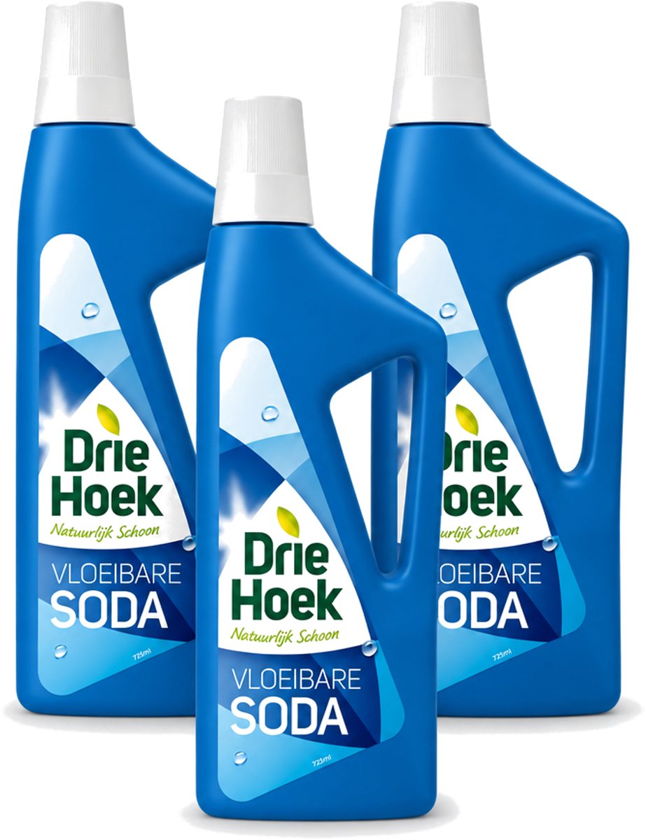 3 x Driehoek – Vloeibare Soda – 725 ml - Voordeelverpakking - 3 stuks