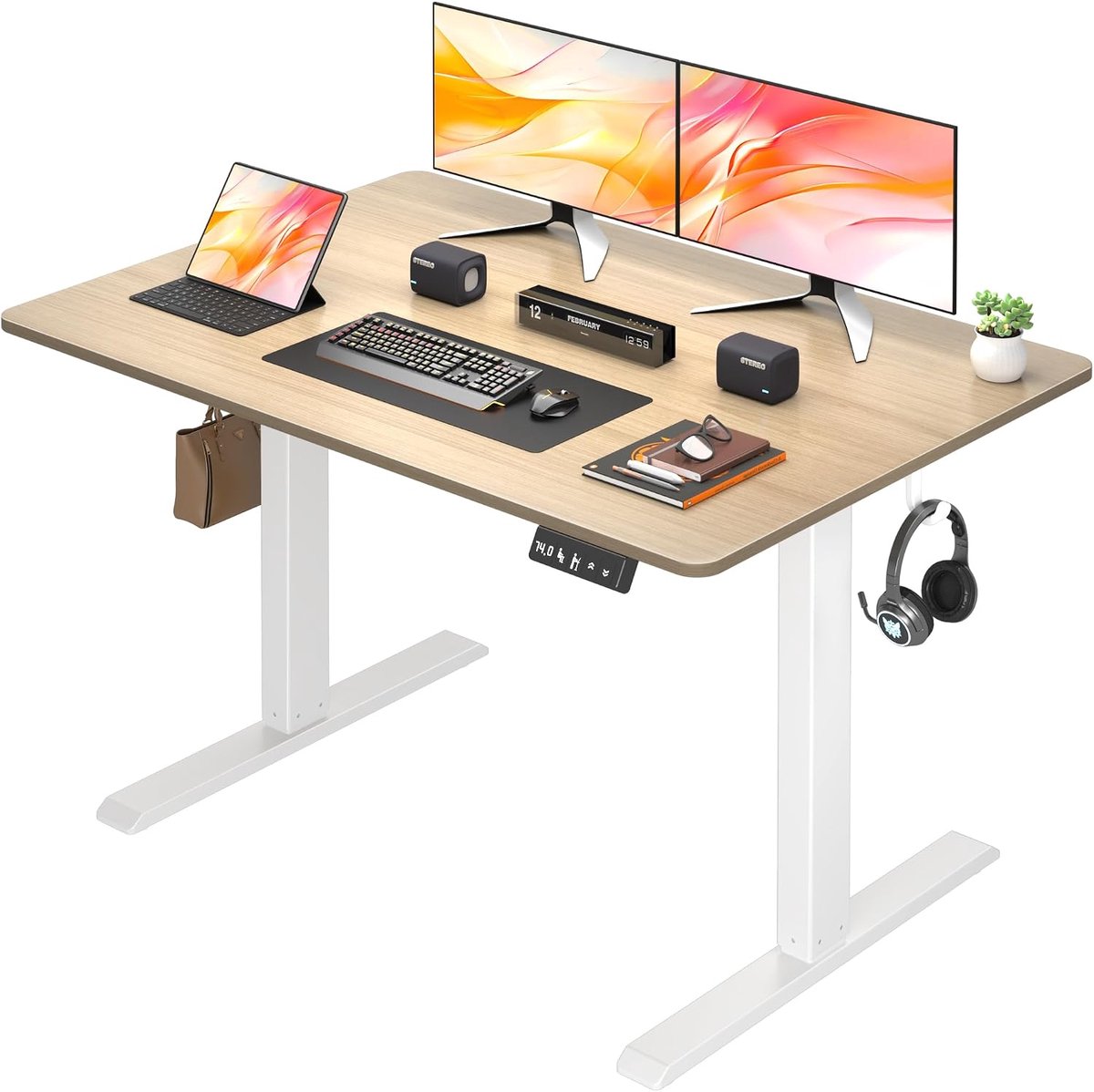 Elektrisch Bureau 100 x 60 cm, Hoogte Verstelbaar met Geheugenfunctie – Industrohome