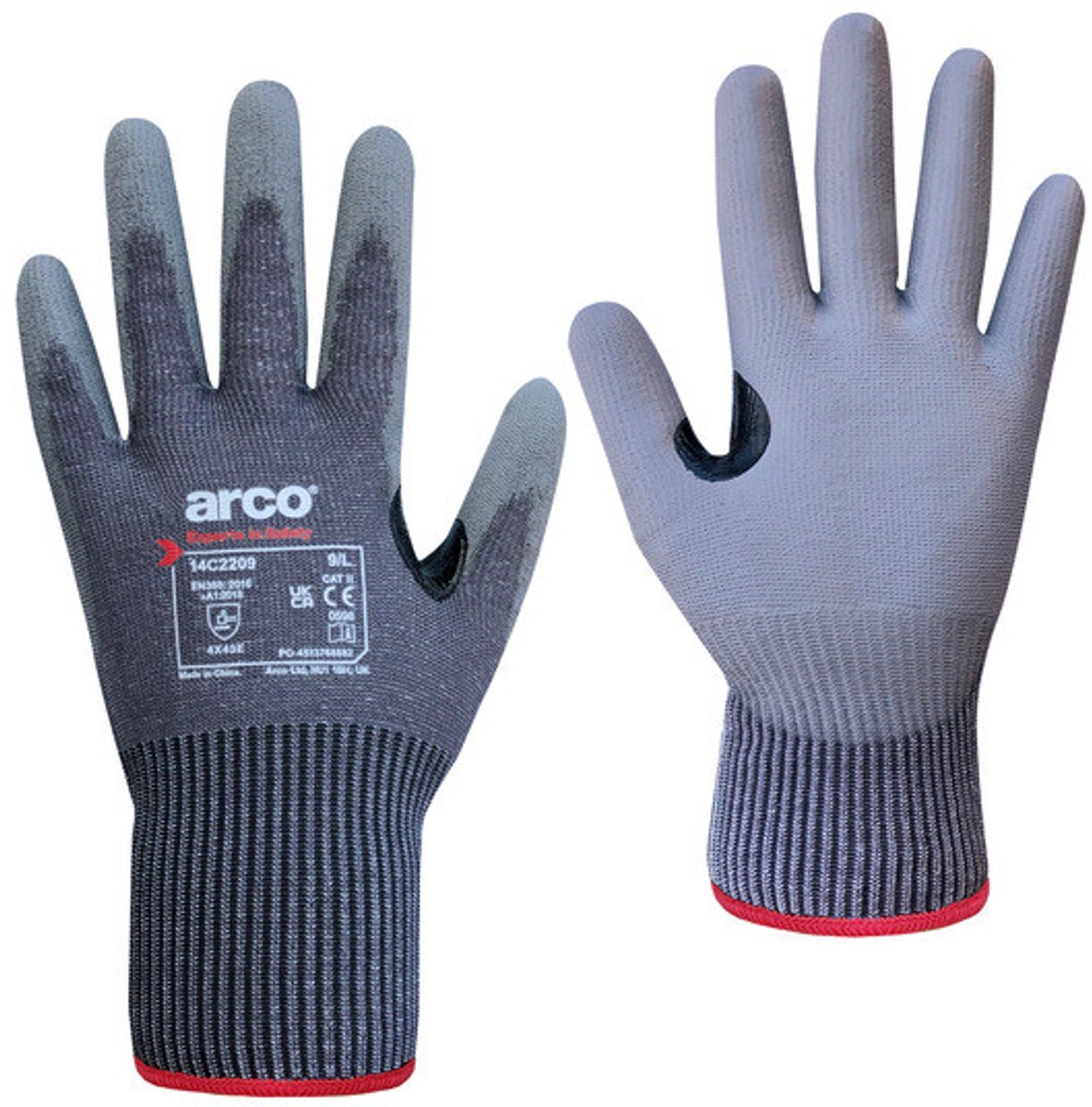 Arco 13g Snijbeschermingshandschoenen met PU-coating Niveau E - Maat 10