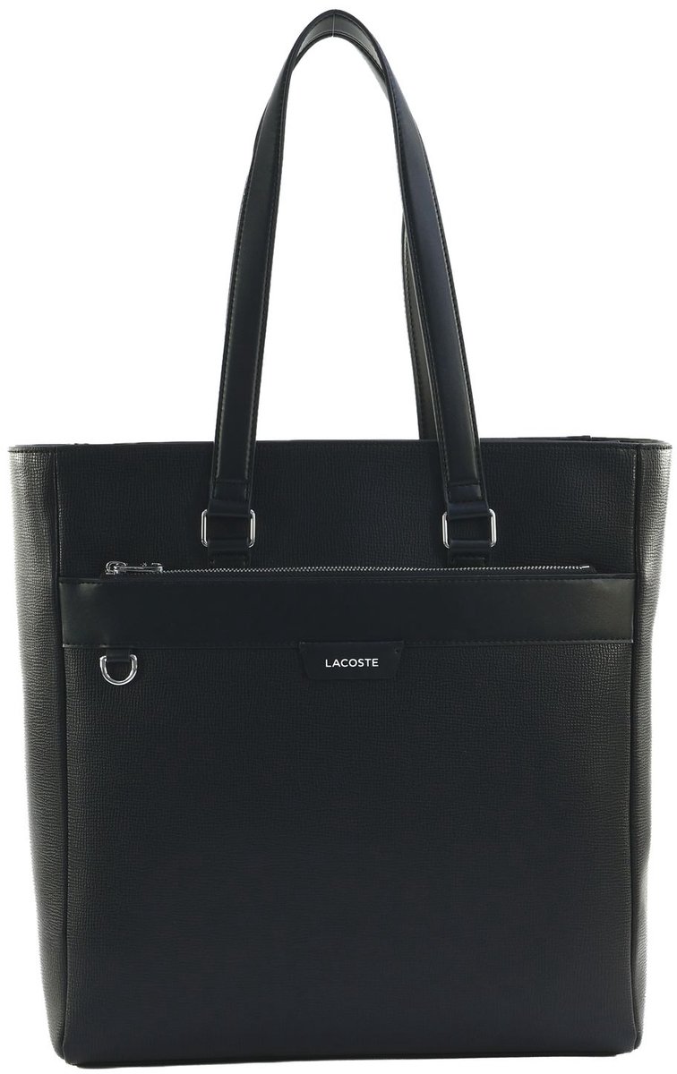 LACOSTE shopper schoudertas met laptopvak Tote Bag Noir zwart