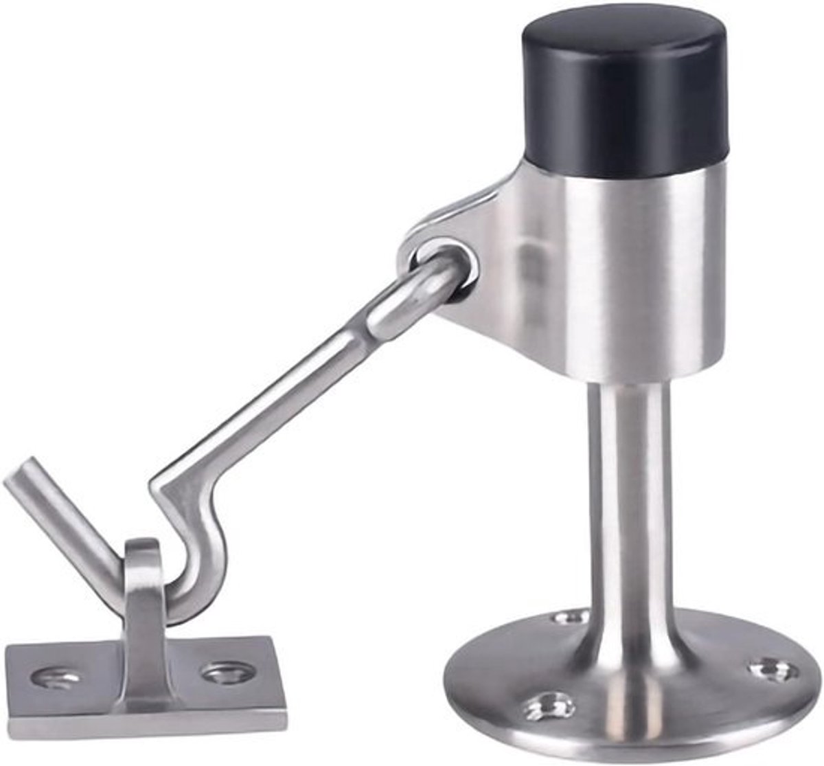 Magnetische Deurstop - Deurvastzetter Deurhouder - Deur Open Houden - Roestvrij Staal 304 - 1 Pak - Zilver