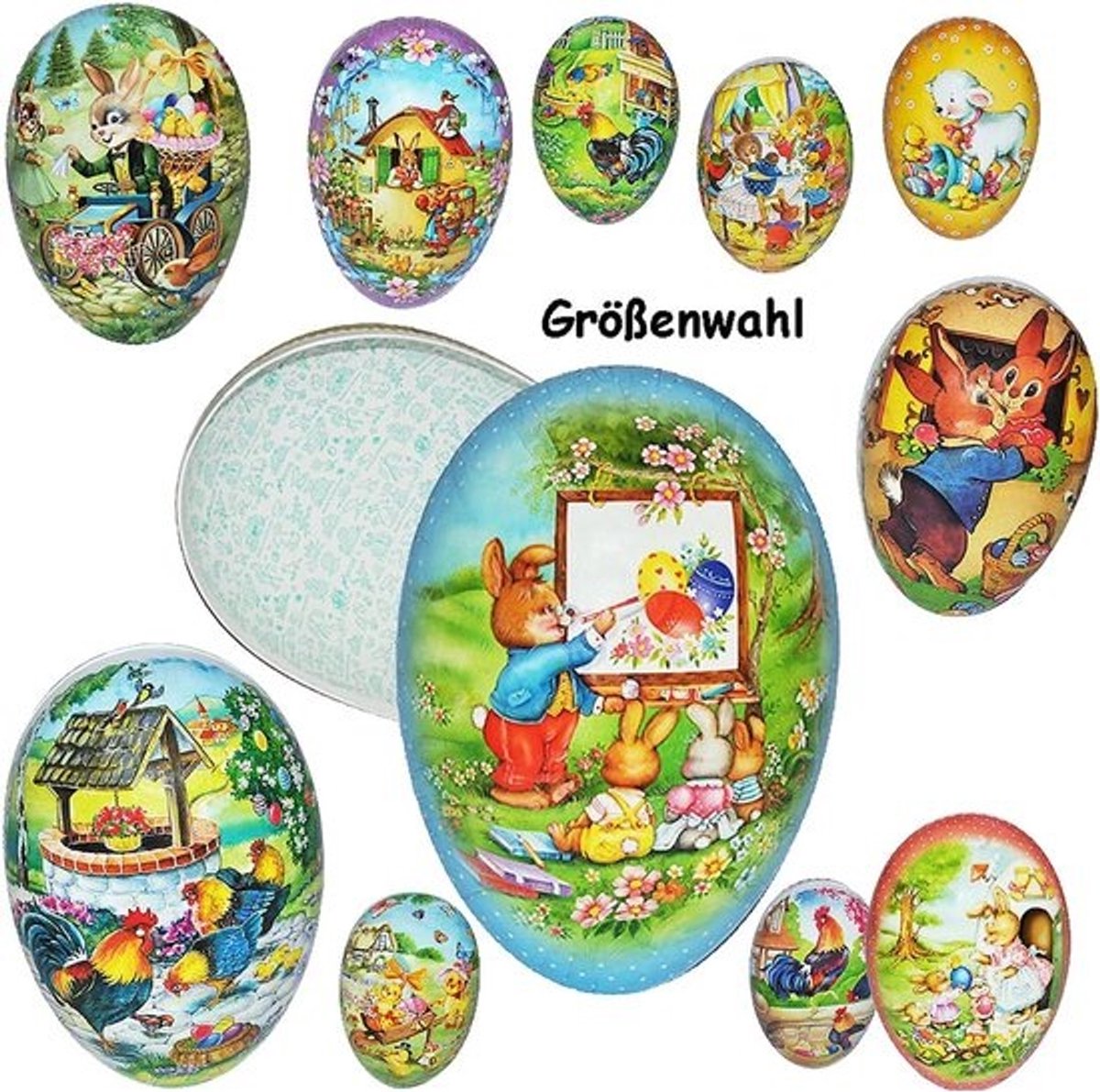 Paasei Vulling - Decoratieve Eieren - Paasdecoratie - Waterafstotende Lak - 18 cm - Kleurrijk Gemengd