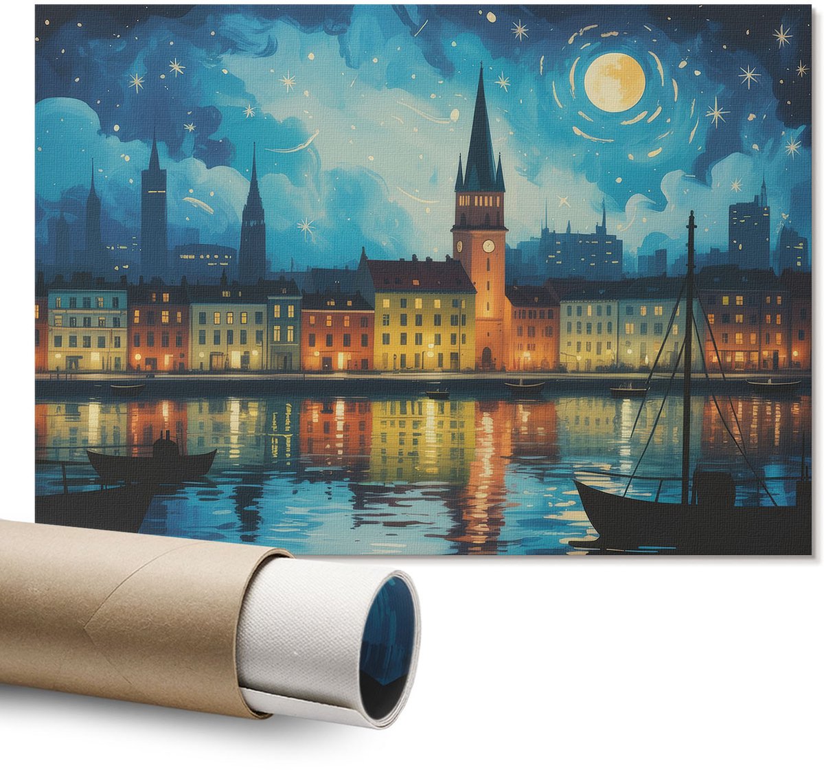 Coloray Polycanvas Wandposter - Oogabstractie, Illustratie - A1 - Grijs Poster - Rechthoek - Interieurdecoratie - Kantoor - Expressief
