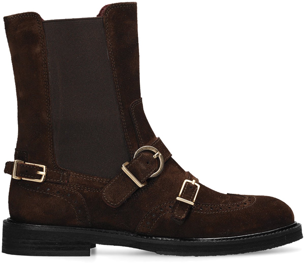 Fred De La Bretoniere - PARIS EDANE Ankle Boot Suede Dark Brown - Maat 42