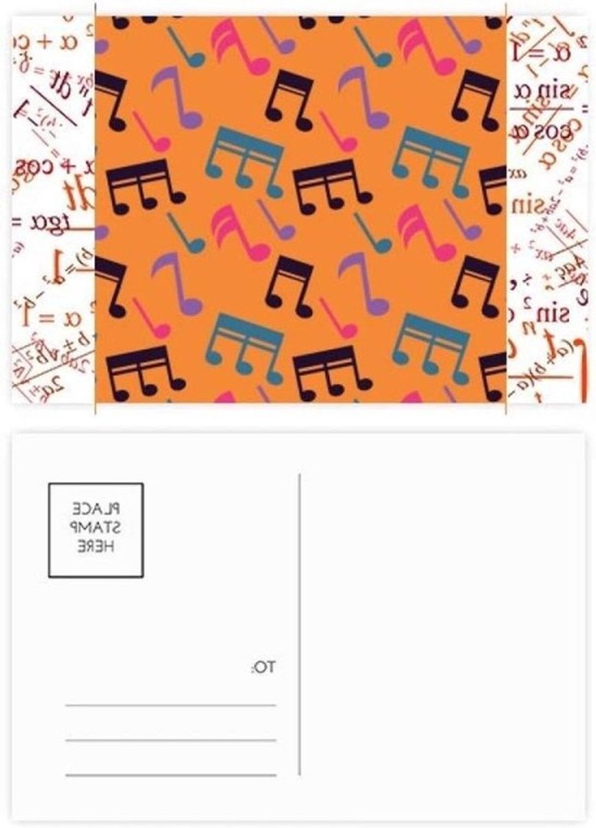 Muzieknotities Ansichtkaarten - Bedankkaart Set Mailing Kaarten - Notities Maken - Kleurenafdrukken Beide Zijden - 146 x 98 cm - Multicolor