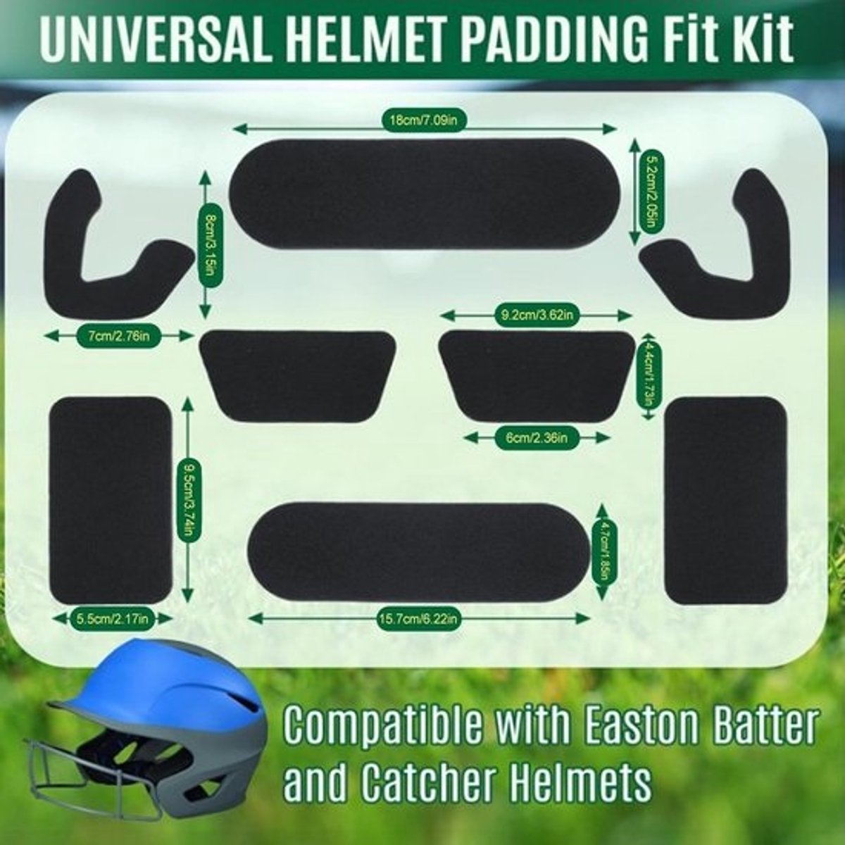 Helm Vulling - Vervangende Pads - Sport Comfort - Schuim Met Hoge Dichtheid - 2 cm Dik - Zwart
