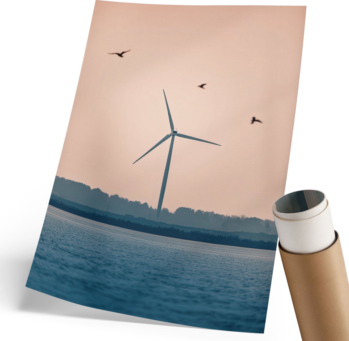 Coloray Polycanvas Wandposter - Karper, Zwart - 210 x 297 mm - Romig Motief - Rechthoek - Wandkunstwerk - Slaapkamer - Modern