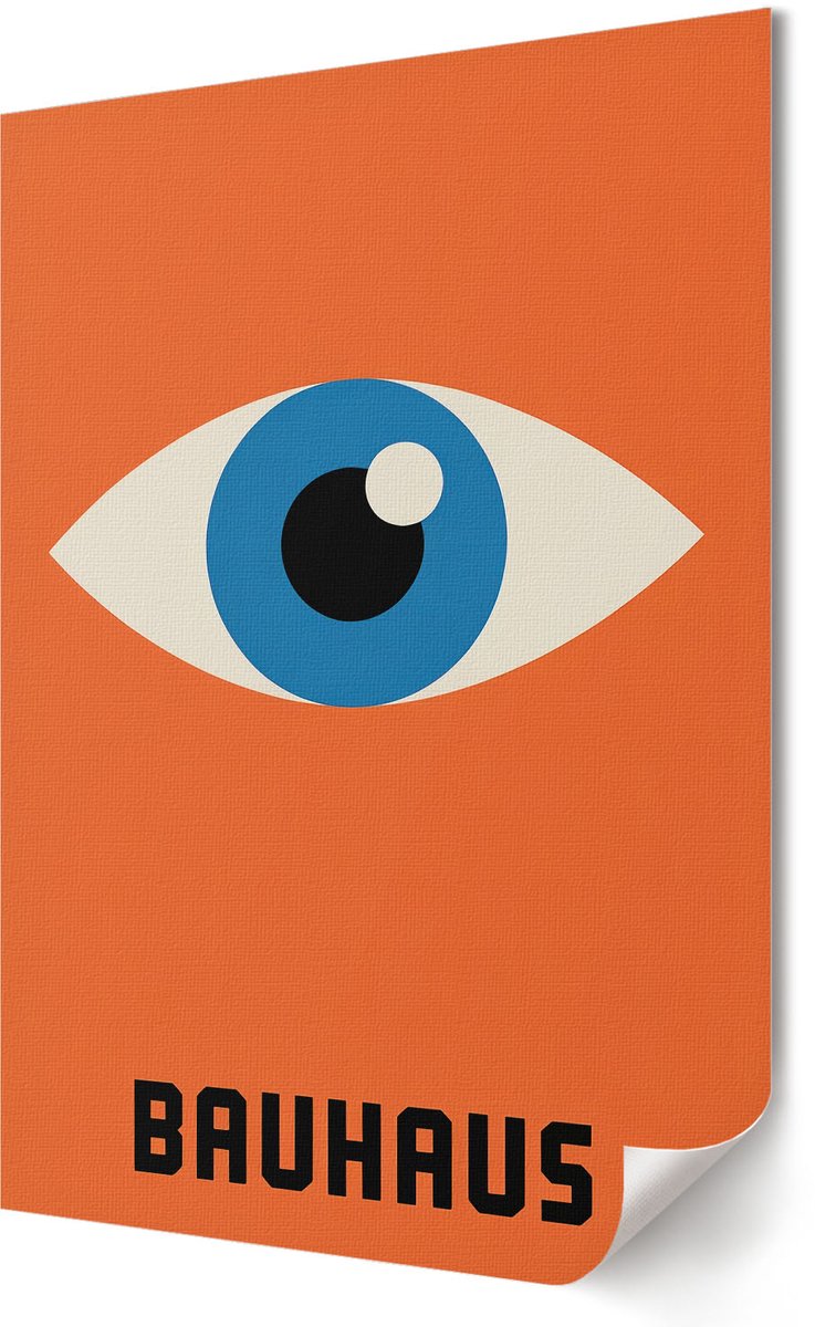 Coloray Canvas Poster Polycanvas - Klassiek Vliegtuig, Grijs - A2 - Oranje Decoratie - Rechthoek - Muurdecoratie - Kantoor - Rustiek