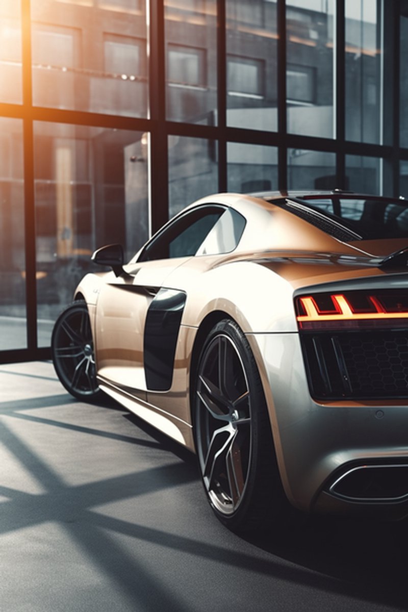 Poster Sportauto Achterkant - Auto Achterkant - Auto - Auto Kunst - Woondecoratie - posters - formaat 70x100cm - L695