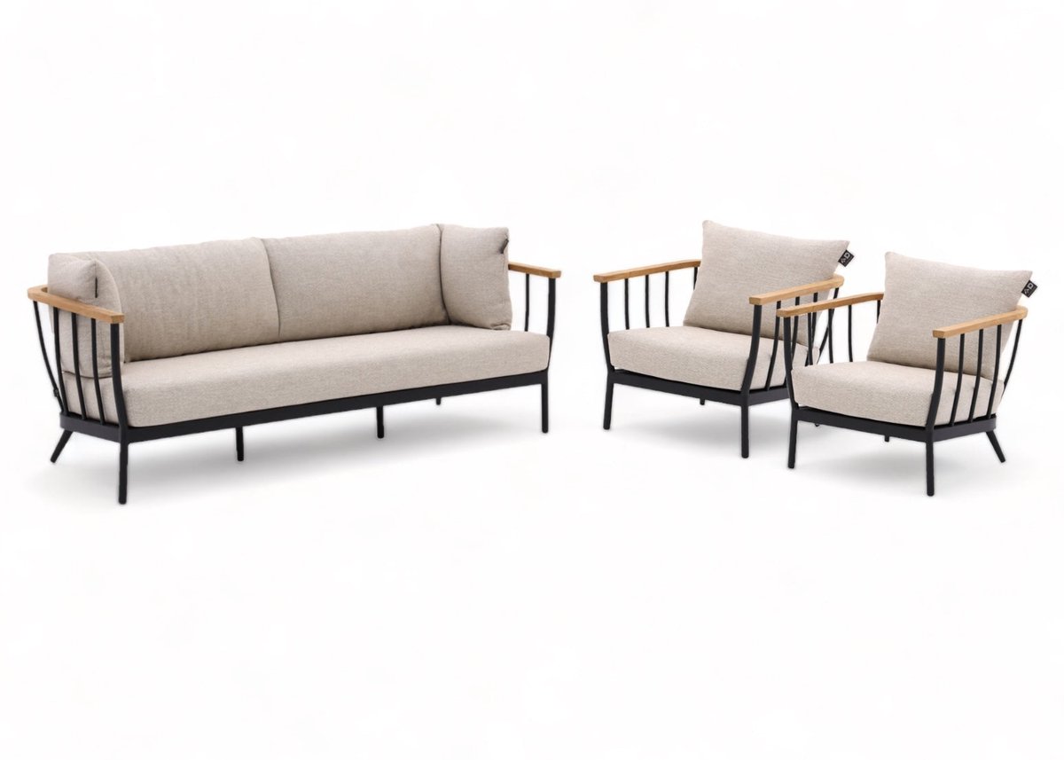 Apple Bee Condor Loungeset Nr. 10 Premium | 3-delig | Black