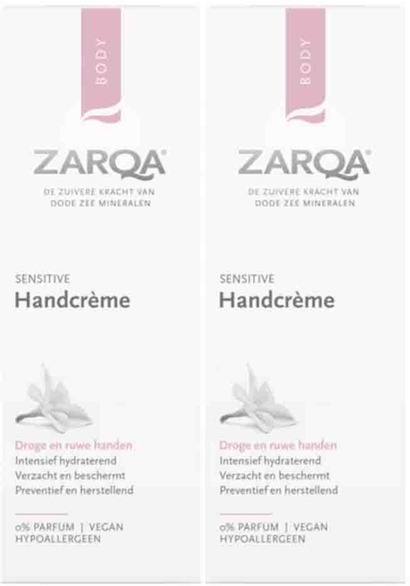 Zarqa - Sensitive Handcrème - 2 x 75 ml - Voordeelverpakking