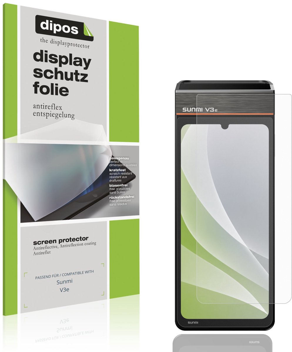 dipos – 4x Matte Beschermfolie geschikt voor Sunmi V3e | Krasbestendige & antireflecterende Screenprotector Ultra-Thin