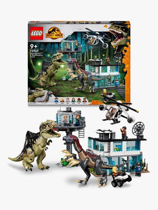 LEGO 76949 Jurassic World Giganotosaurus %26 Therizinosaurus aanval Speelgoed