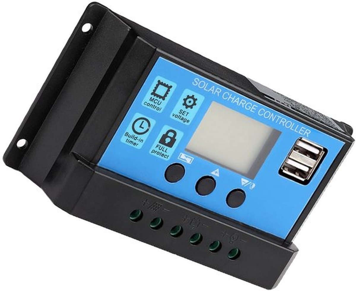 - Zonnelaadregelaar - PWM-regelaar 60A - Gebruiksvriendelijk - 12V 24V - Goede warmteafvoer - Auto opladen - Geschikt voor zonnepanelen - d..