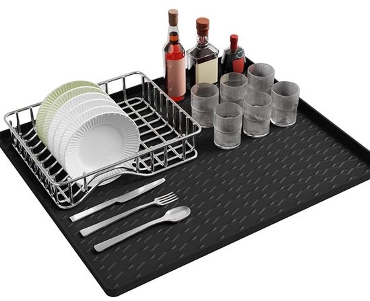 Wasmachine Cover - Apparaat Mat - Apparaten Beschermen - Antislip & Waterdicht - 60 x 60 cm - Zwart