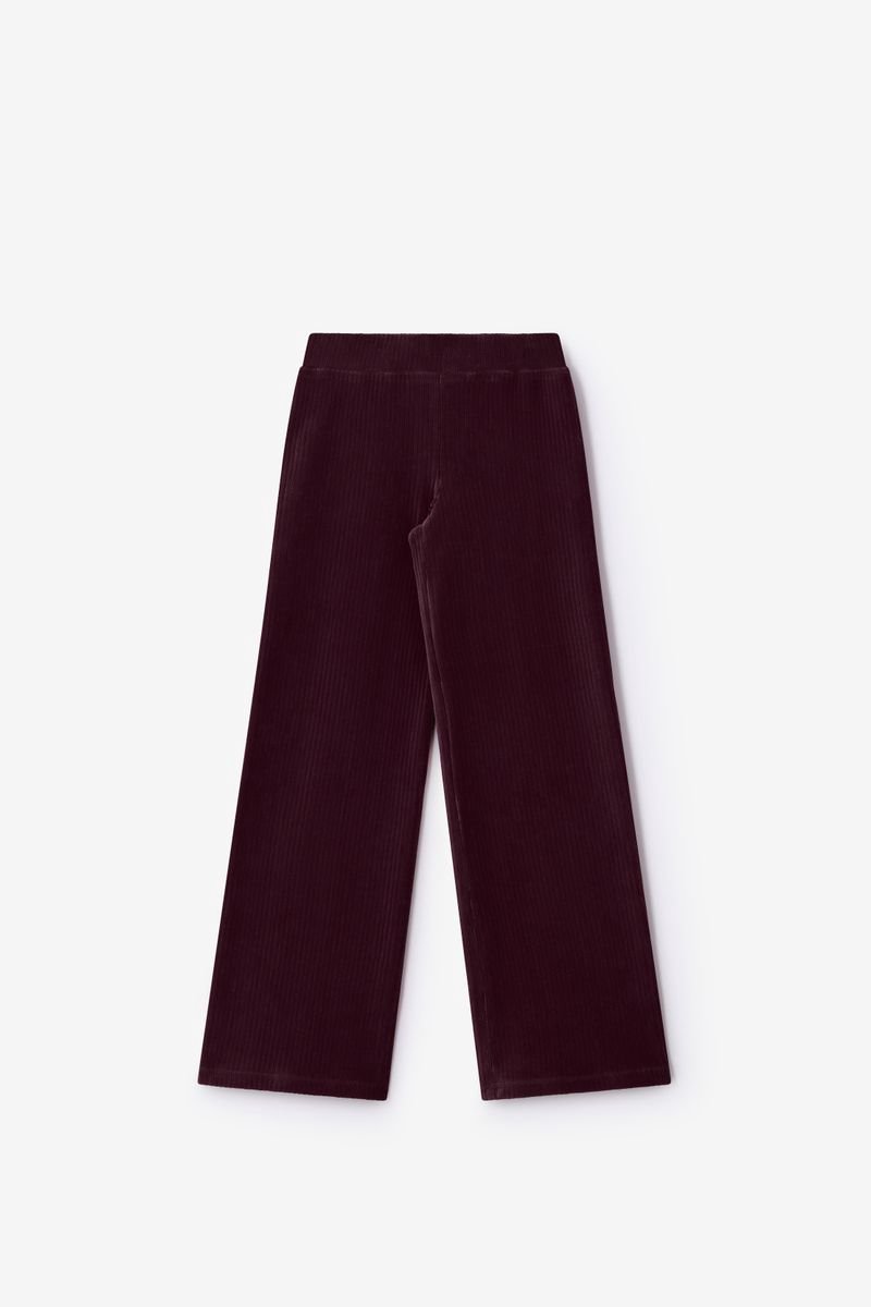 Sissy-Boy - Donkerrode velvet wide leg legging