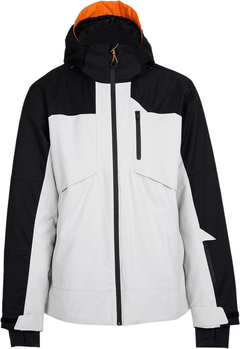 Brunotti Kanisher Skijas Heren Soft Ski Jas Wintersport 15K Ademend en Waterdicht Skipashouder Grijs