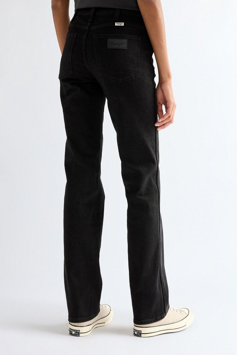 Wrangler STRAIGHT Dames Straight Fit Jeans W33 X L32 Zwart