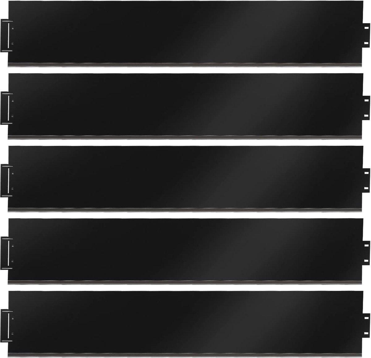 Verzinkt metaal, bloembedrand tuinrand, 5 m 10 m 15 m 20 m 25 m 30 m 35 m 40 m 45 m 50 m, 100 x 18 cm, maaikant voor palissade, perken, tuin, lengte 10 m, zwart