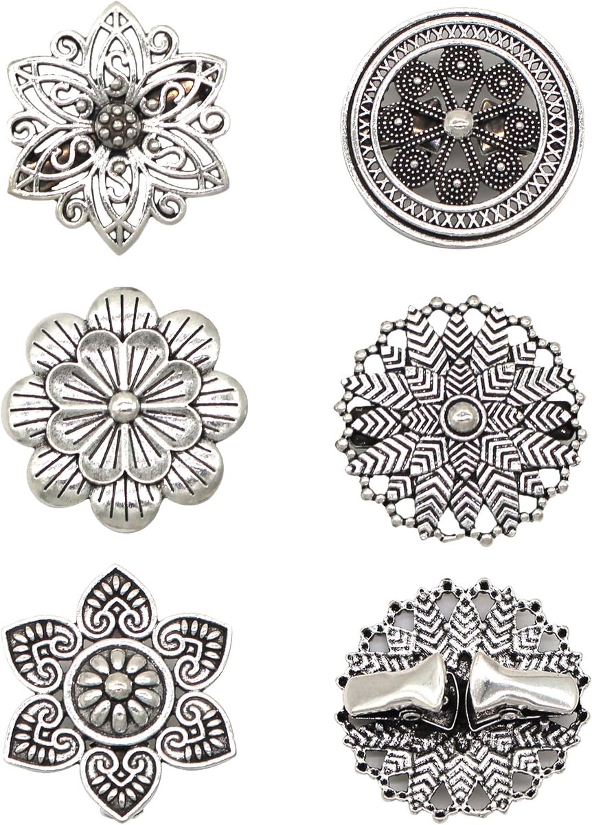 5-delige cardiganclip voor dames, sjaalclips, vintage trui, ronde cardigan, bloemen, vintage, cardigan, cape, retro, wervelclips, sjaalclip, overhemdjurk voor vrouwen en meisjes