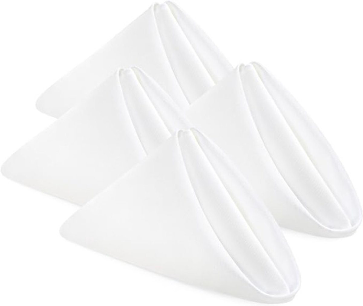 Livatto Doekservetten 24 stuks 100% Polyester 43x43 cm Wit - Wasbare Servetten met Omzoomde Randen voor Feesten, Bruiloften en Diner
