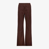 TwoDay dames wide leg broek met pintuck donkerbruin - Maat XXL
