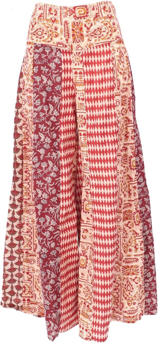 Palazzobroek, hippie chic uitlopende broek, boho broekrok, bruin