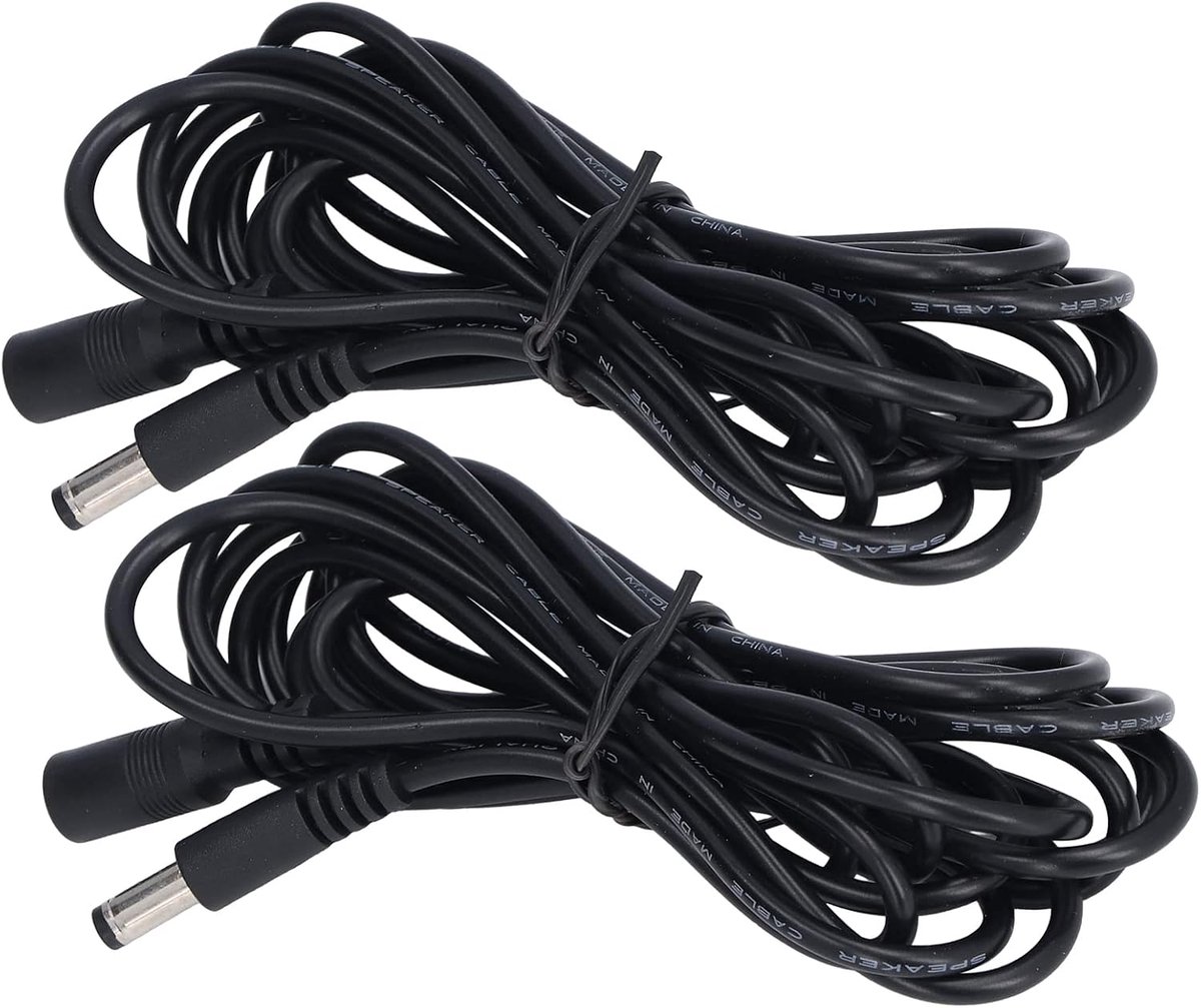 LED Solar Licht Verlengkabel 12V 24V - Universeel Type 5.5x2.1mm - 2 Stuks - Voor Monitoring - Aansluitkabel