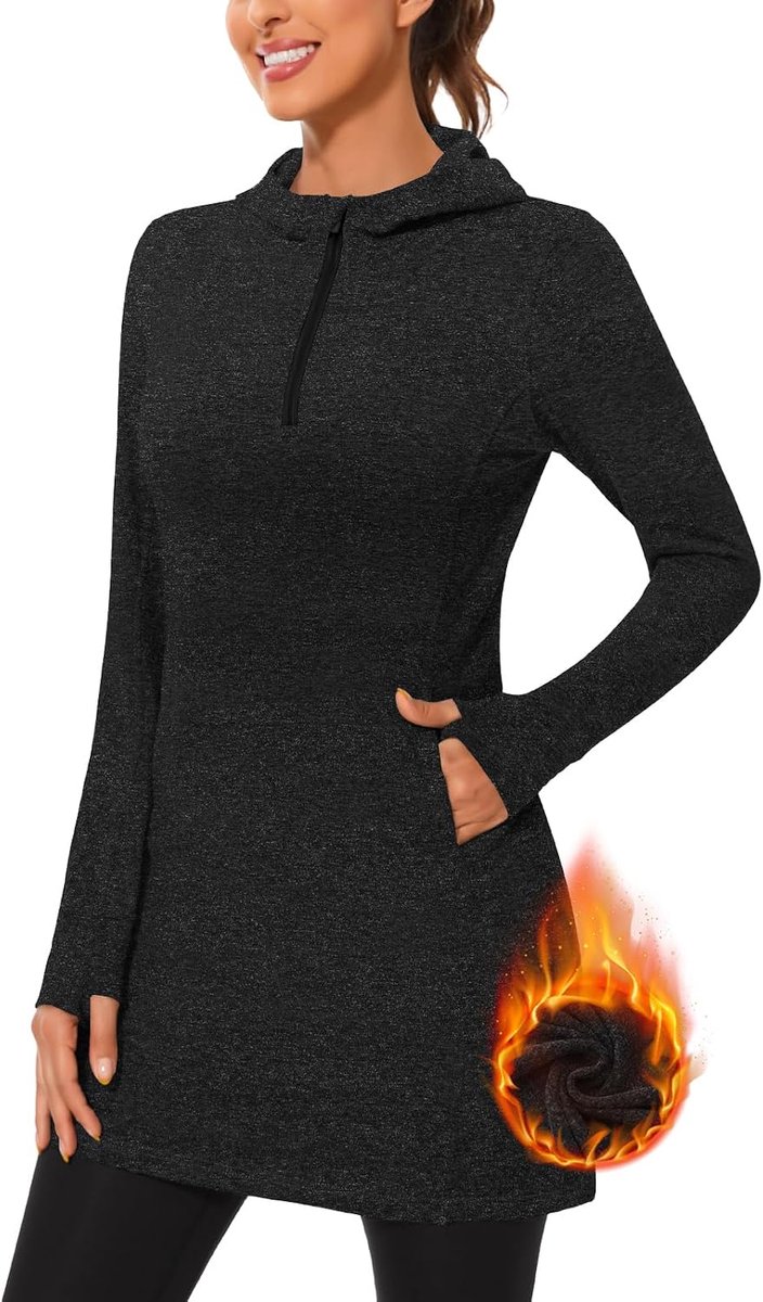 Sweatjurk voor dames, pullover, jurk, lange sweatshirts, pulloverjurk, capuchonjurk, herfst, winter, jurk