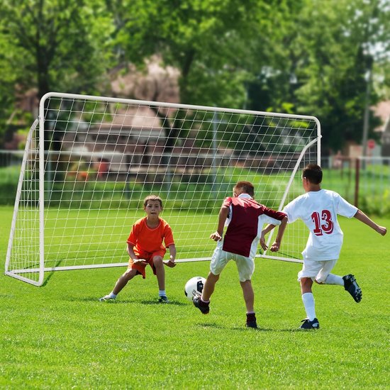 Voetbaldoel voor kinderen en volwassenen, 240/365 cm, outdoor, stabiel voetbaldoel met net, hoogwaardig outdoordoel met bescherming tegen stoten — afbeelding 2