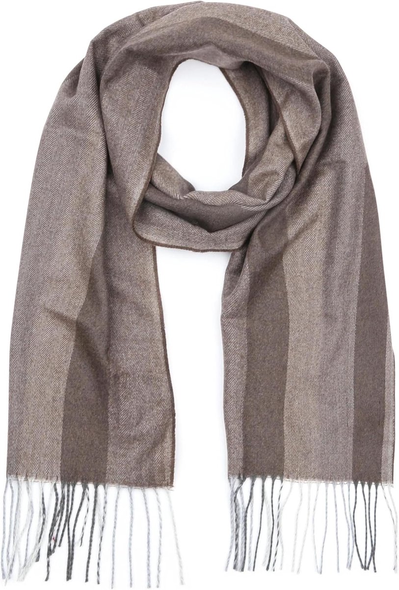 Geschikte herensjaal Softfeel Herringbone - maat - heren - kleding - wol