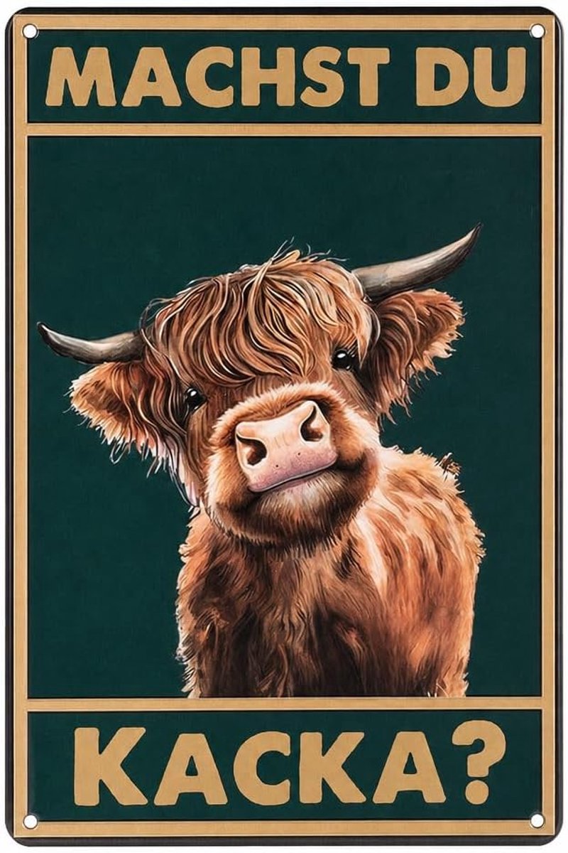 Cow metalen bord vintage wanddecoratie voor woonkamer en landhuis