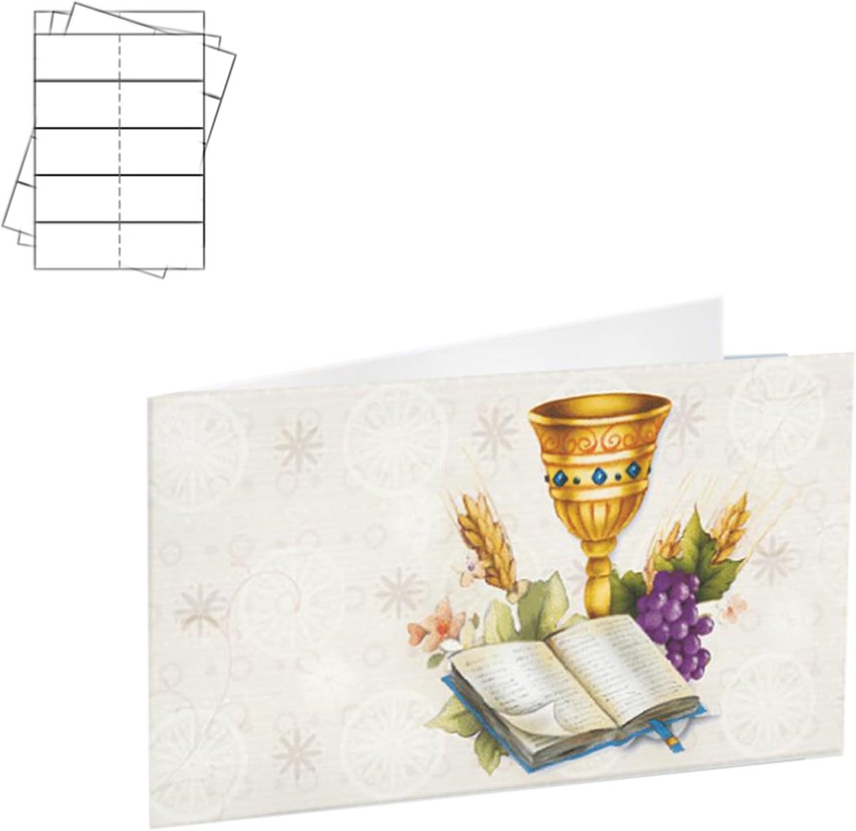 arkamii Kaarten voor gastgeschenken, 60 kaarten, geschenkverpakking voor communie (0048, 60)