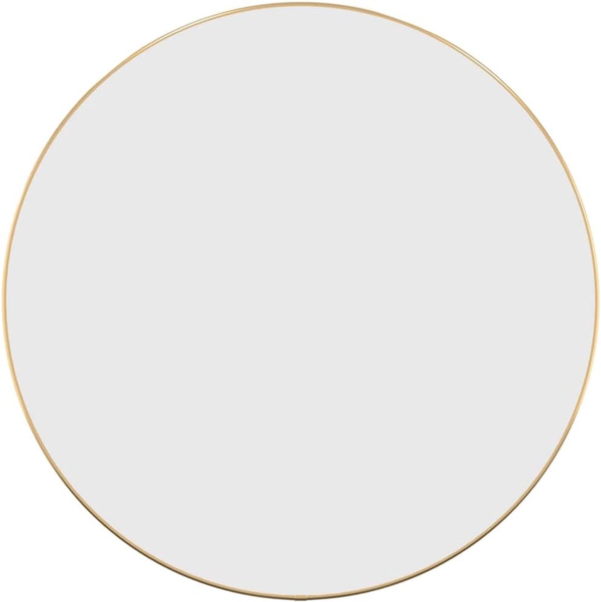 Ronde wandspiegel 60 cm met pvc-frame, heldere spiegel voor slaapkamer, hal, woonkamer en badkamer, minimalistische wandspiegel voor kleine ruimtes