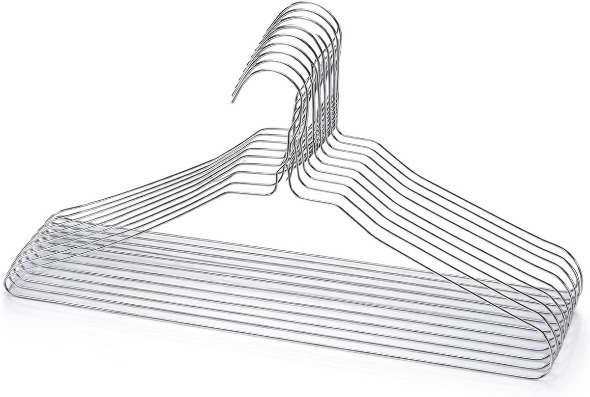 40 cm professionele gegalvaniseerde ijzeren kleerhangers Ruimtebesparend voor kleding (50)