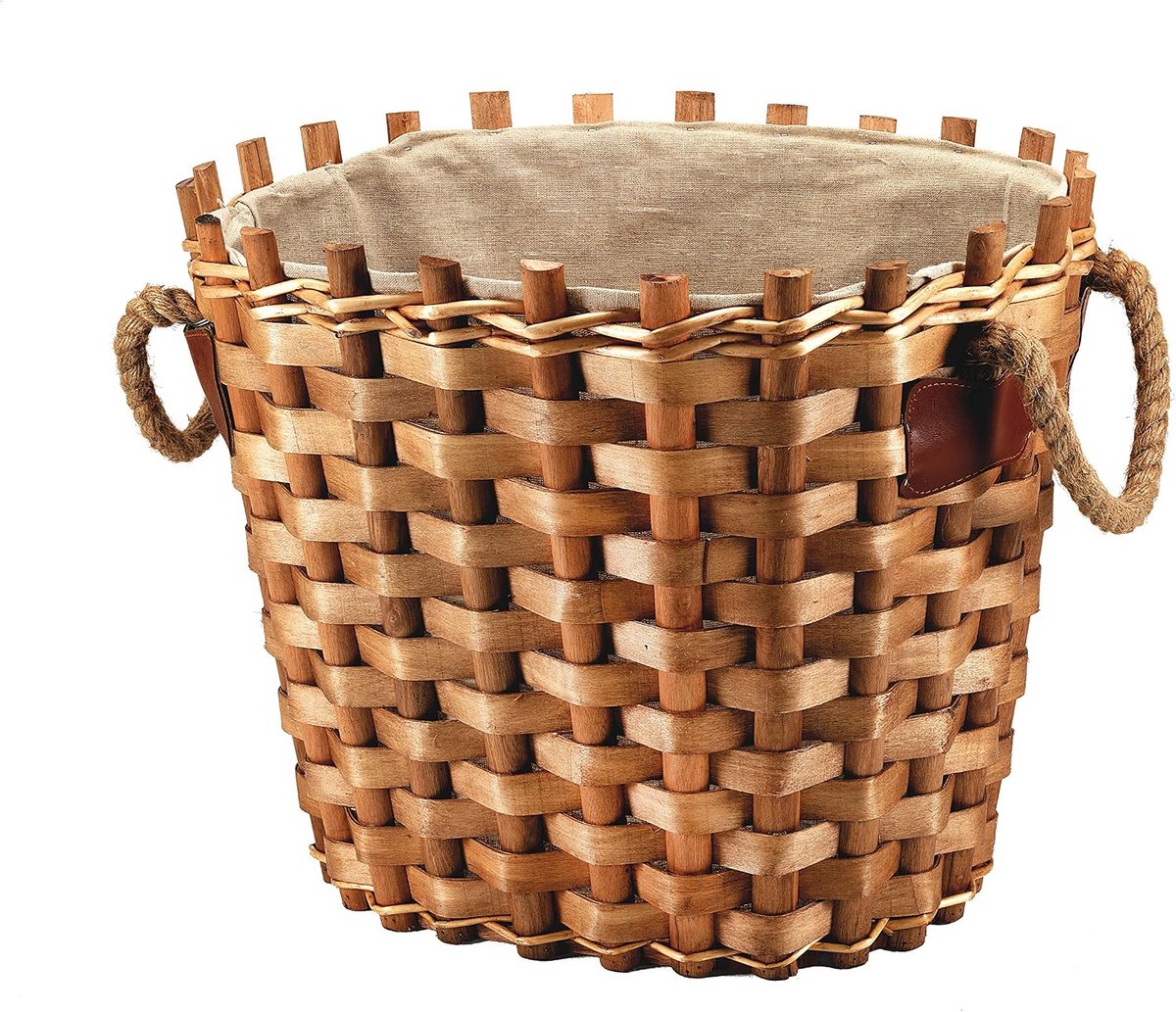 Garden Friend Houten mand, gevoerd, ovale vorm