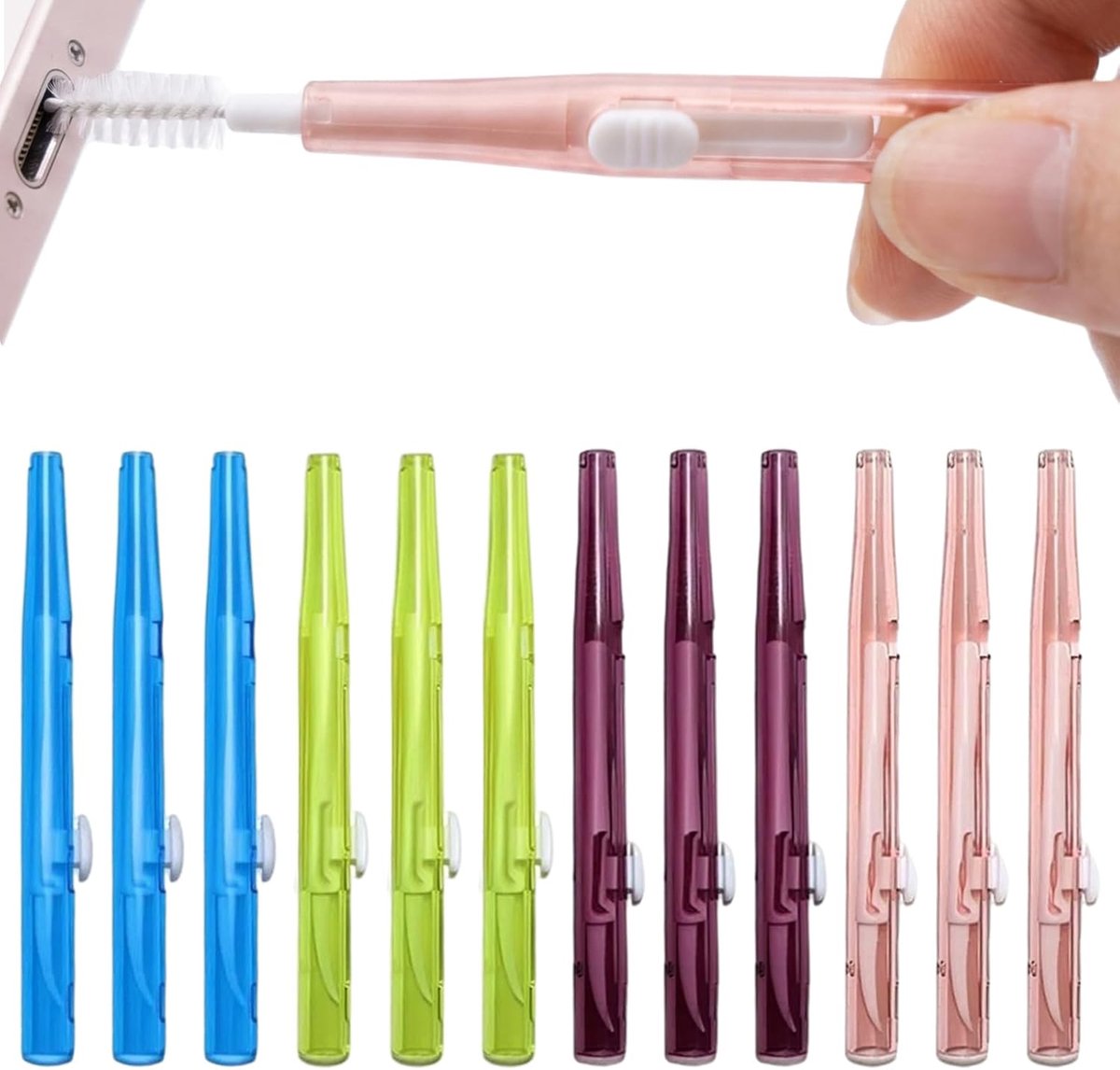 12 stuks oplaadpoort-reinigingsset, multifunctionele USB C-reinigingsset voor telefoonpoorten, nauwkeurige reinigingsgereedschappen voor luidsprekermicrofoon en apparaatopeningen