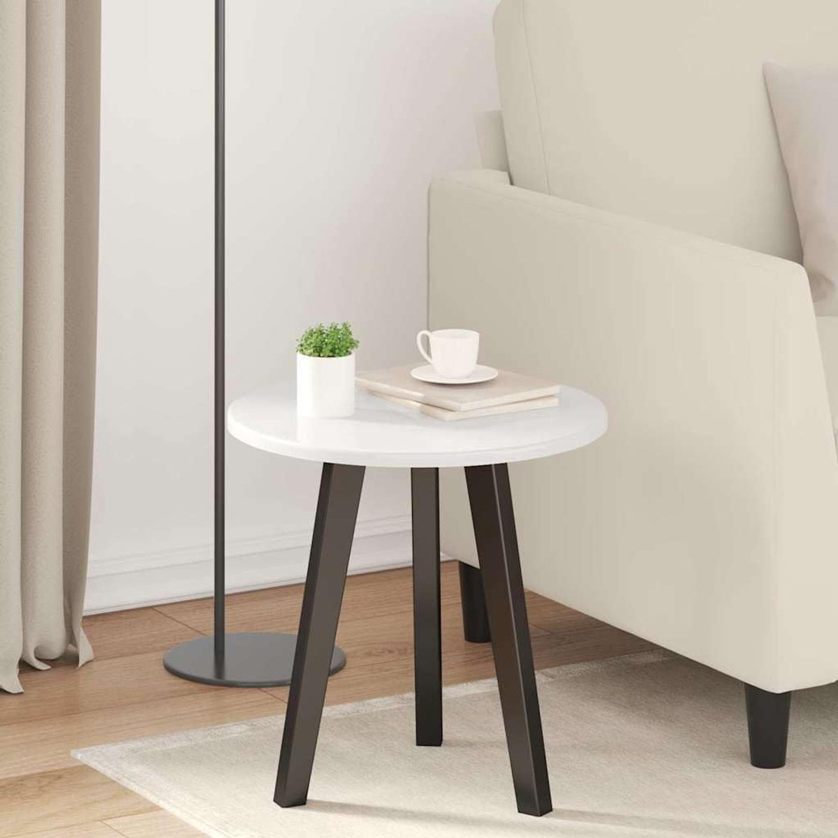 Tafelblad hoogglans wit 40 x 40 cm tafelblad van houtmateriaal met minimalistisch design voor buiten, 40 x 40 x 1,5 cm, weerbestendig en duurzaam oppervlak