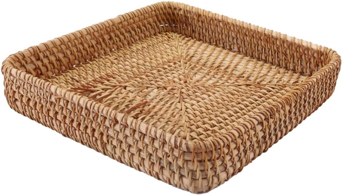 Rotan Sleutels Caddy Tray, Geweven Rieten Entryway Decoratieve Mand, voor Sleutels, Vanity, Kaars, Ornament