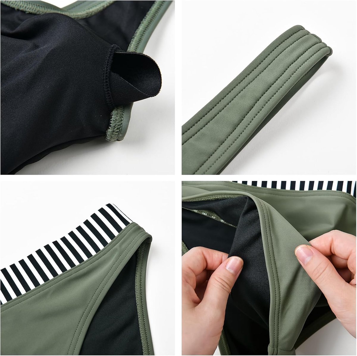 Zwemmen Kostuum Vrouwen 2-delig Hoge Taille Bikini Sets Voor Vrouwen UK Gewatteerde Push Up Vrouwen Bikini Badpakken Buikcontrole Tweedelige Badmode