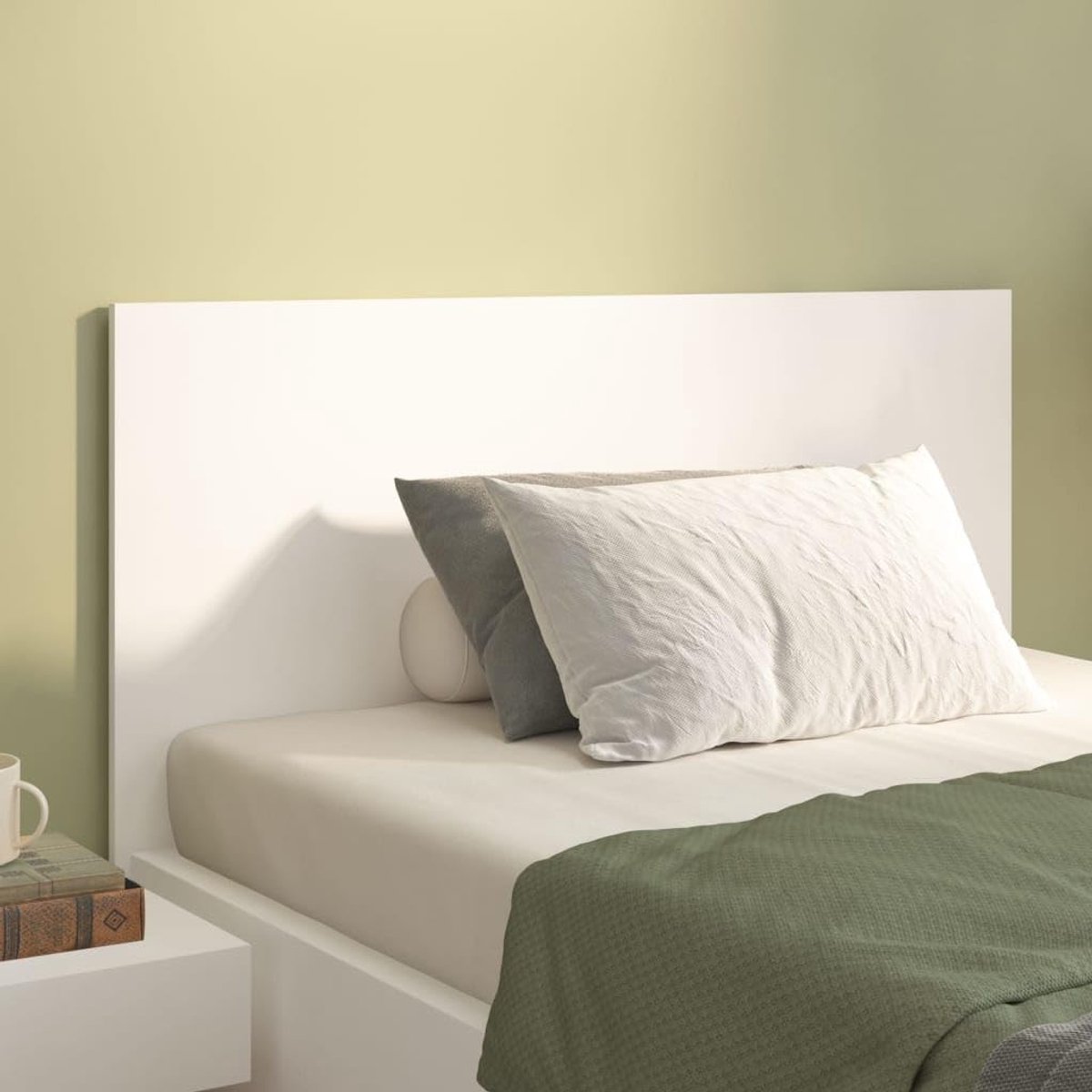 Hoofdeinde wit, 120 x 1,5 x 80 cm, houtmateriaal, hoofdeinde voor slaapkamer, slaapkamer, hotels